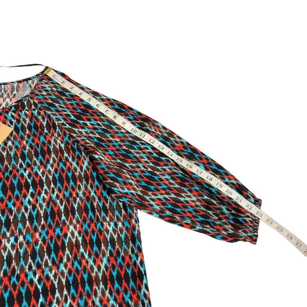 Ariat Top Womens XL Aztec Western Chevron Southwestern 3/4 Sleeve Blouse NWT - Picture 12 of 15